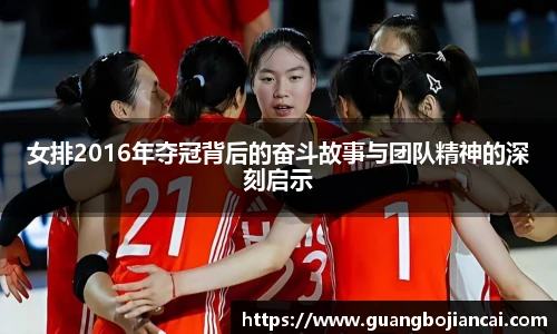 Bwin体育女排2016年夺冠背后的奋斗故事与团队精神的深刻启示